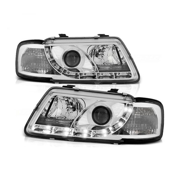 Audi-A3-8L-96-99-Faróis-Dayline-Fundo-Cromado