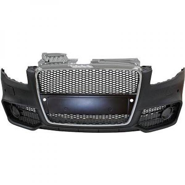 Audi-A4-B7-04-07-Para-choques-RS4-Grelha-Favo-de-Mel-Cromada-1