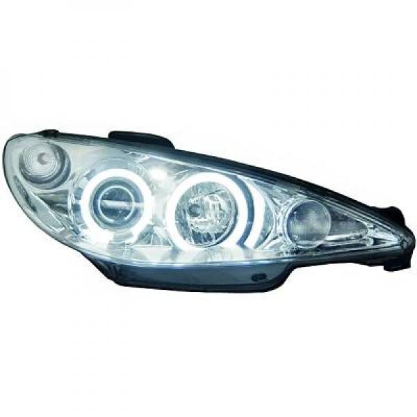 Peugeot-206-CC-98-08-Faróis-Angel-Eyes-CCFL-Cromados